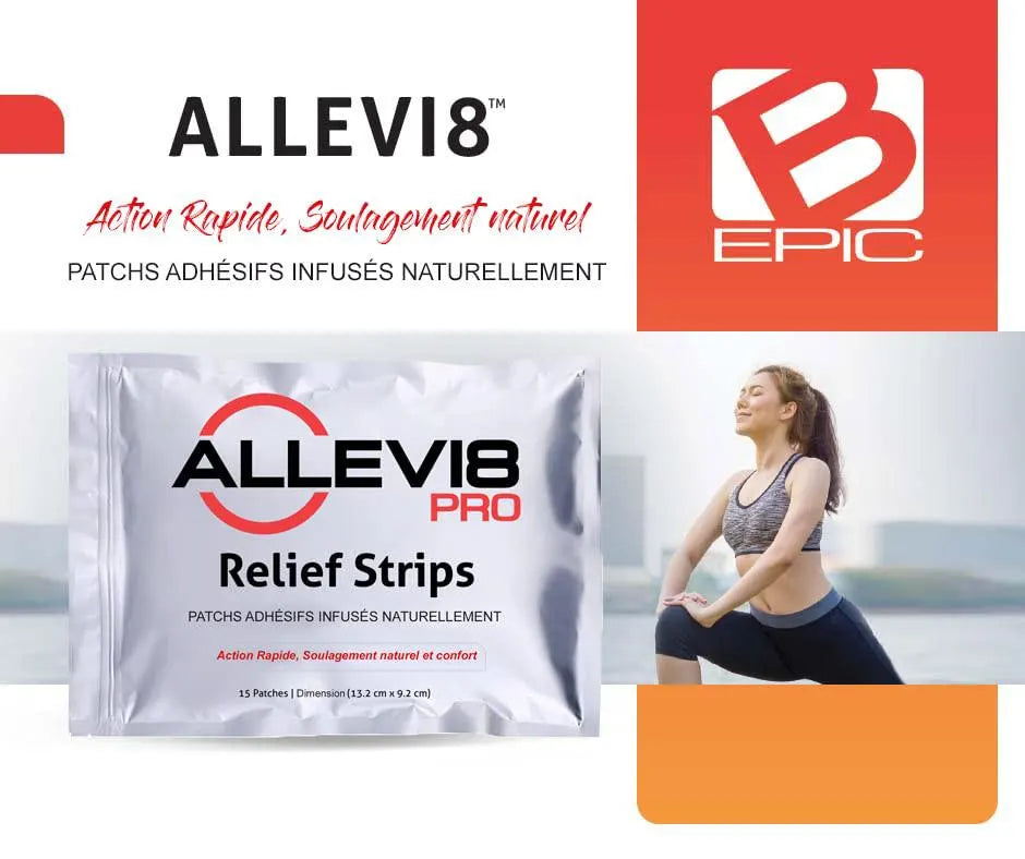 ALLEVI8 - B-EPIC - Soulagement Naturel des Courbatures - 15 Patchs