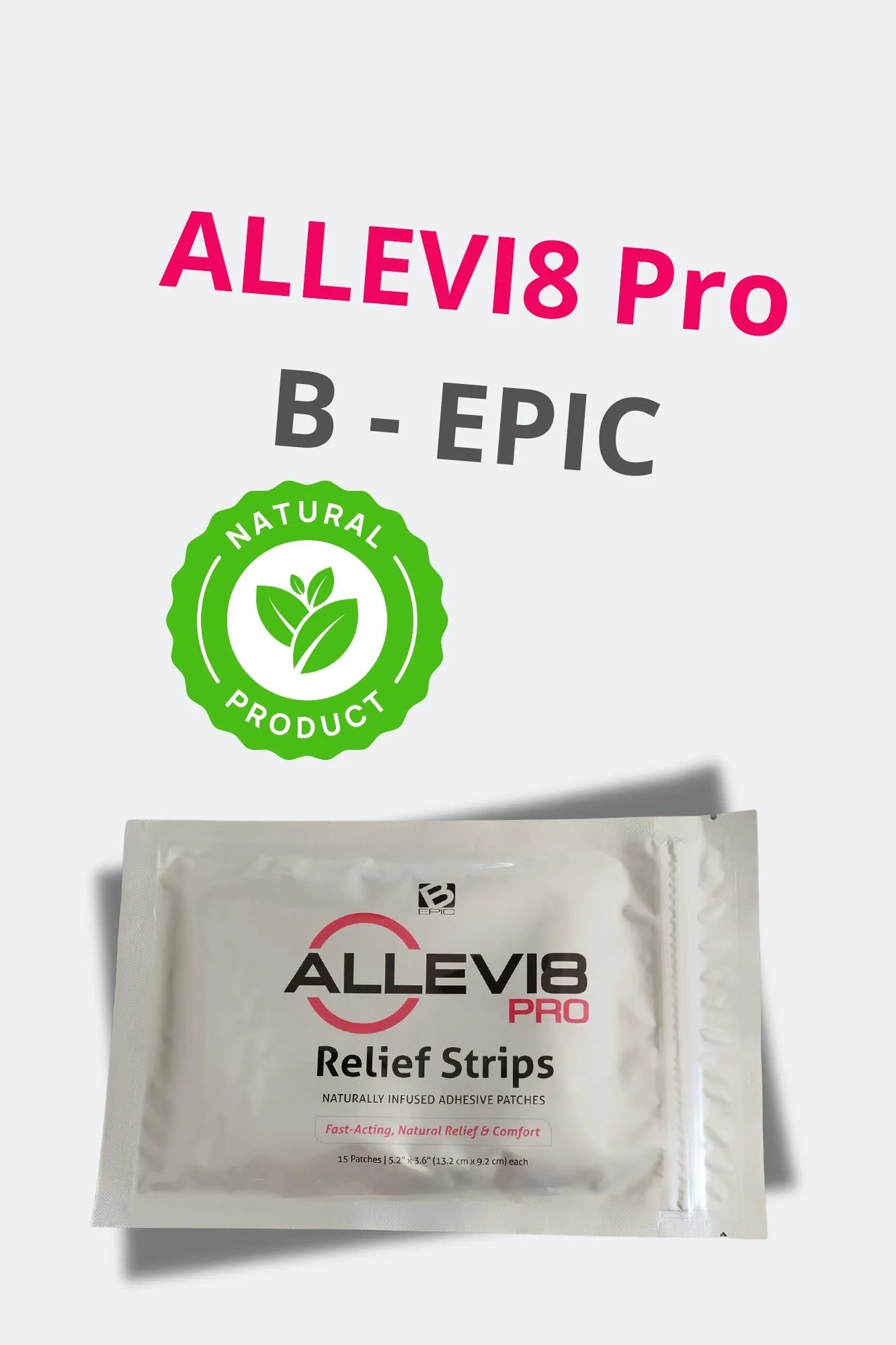 ALLEVI8 - B-EPIC - Soulagement Naturel des Courbatures - 15 Patchs